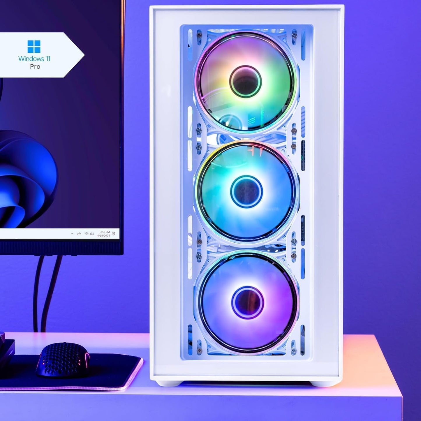 NOVATECH Phantom 2.0 Gaming Computer Setup with RGB Lights