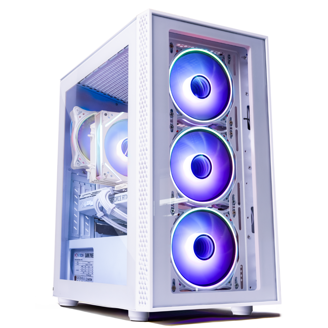 Front view of NOVATECH RTX 3050 Gaming PC Desktop