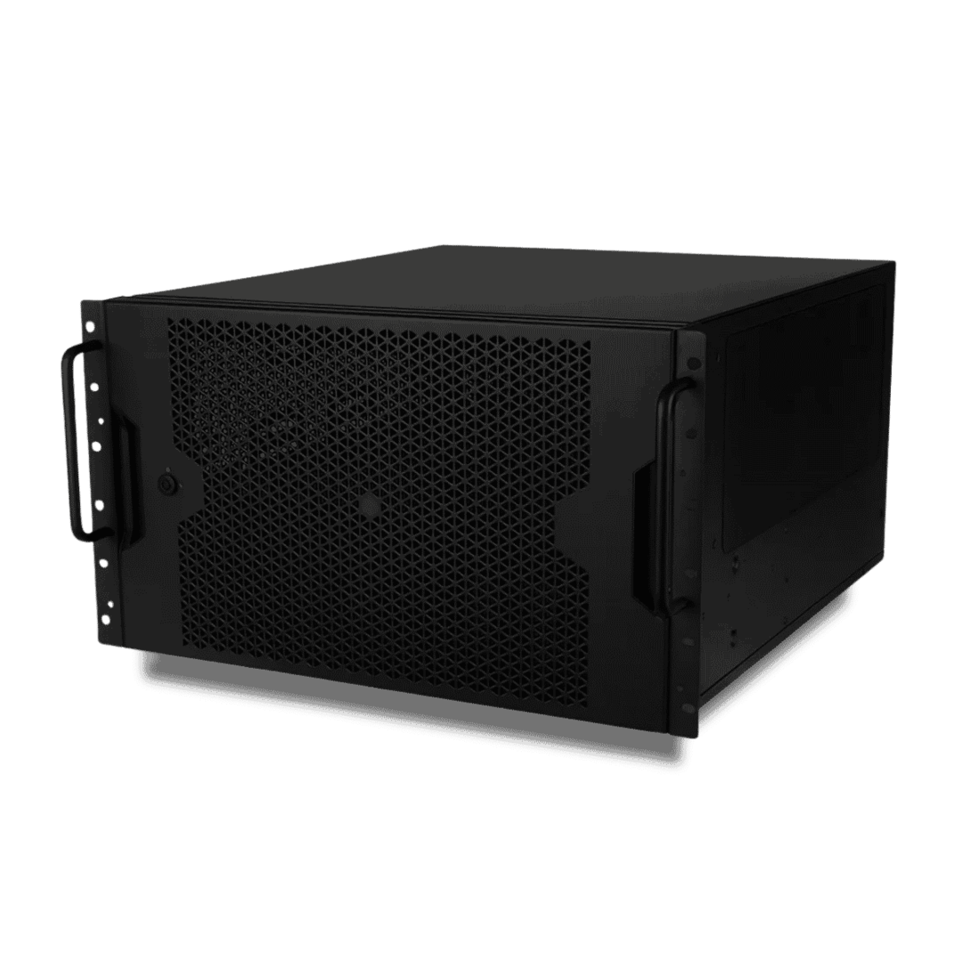 Novatech AI server in a SilverStone RM600 6U rackmount chassis