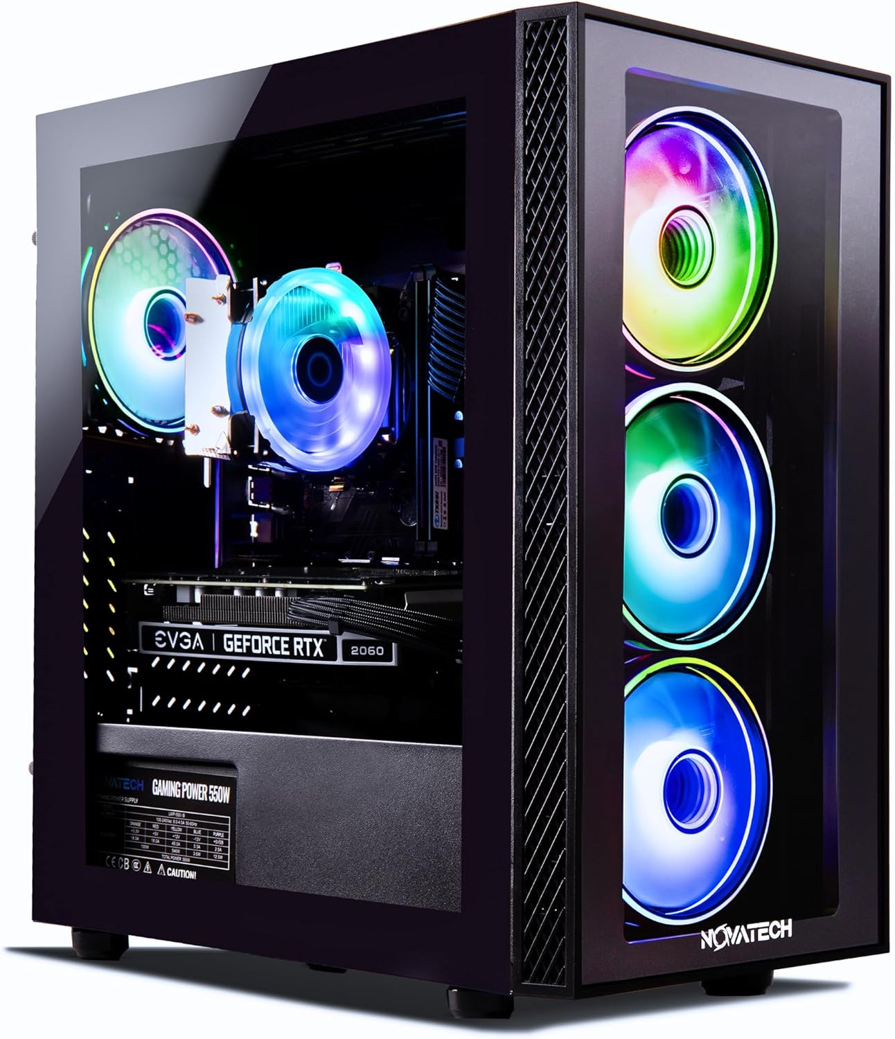 Phantom - Gaming PC Computer Desktop - RTX 2060 - Intel i7 Xeon E3 3.5-3.9GHz - 16GB RAM - 512GB M.2 SSD WiFi/BT, Win 10 Pro